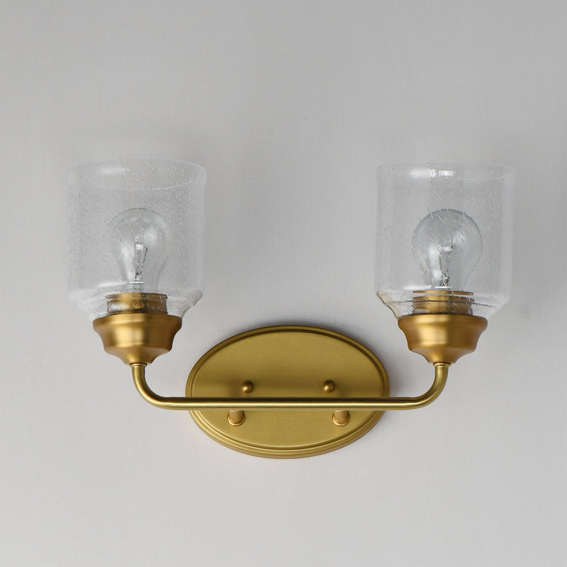 Acadia 2 Light Bath Vanity in Natural Aged Brass