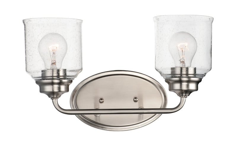 Acadia 2 Light Bath Vanity in Satin Nickel
