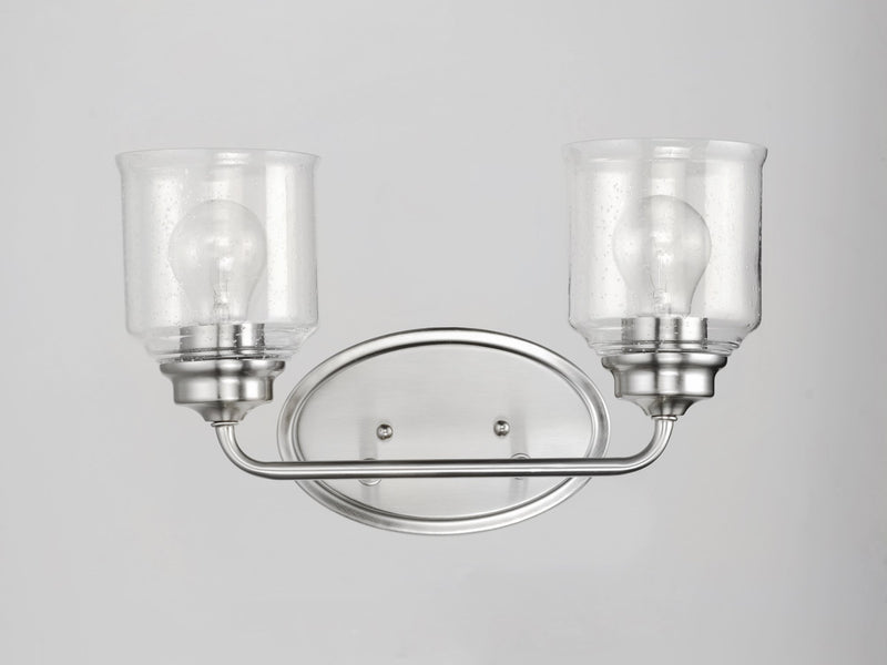 Acadia 2 Light Bath Vanity in Satin Nickel