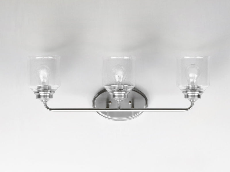 Acadia 3 Light Bath Vanity in Satin Nickel