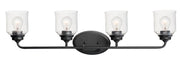 Acadia 4 Light Bath Vanity in Black