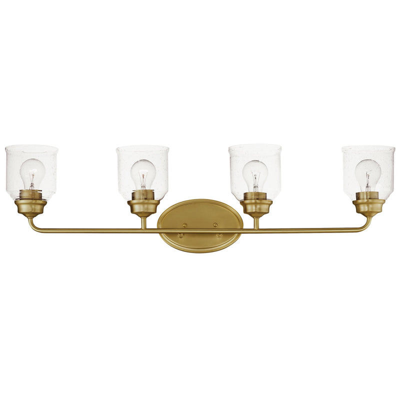 Acadia 4 Light Bath Vanity in Natural Aged Brass