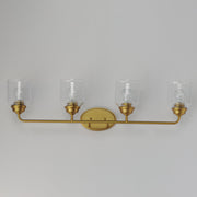 Acadia 4 Light Bath Vanity in Natural Aged Brass