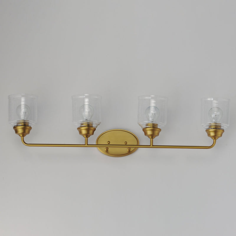 Acadia 4 Light Bath Vanity in Natural Aged Brass