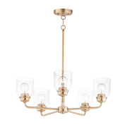 Acadia 5 Light Chandelier in Heritage