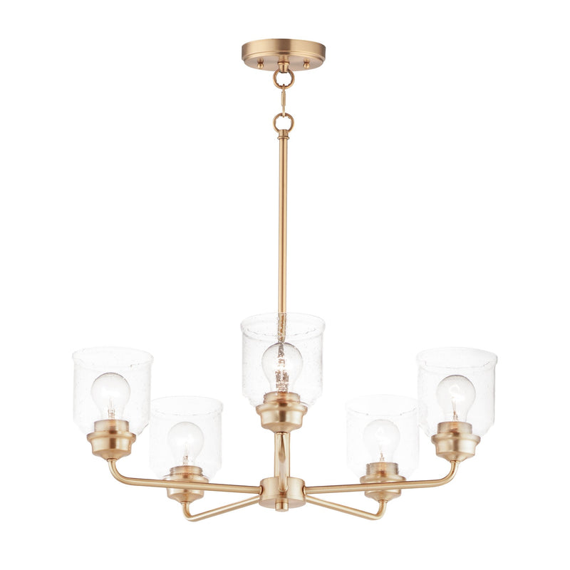 Acadia 5 Light Chandelier in Heritage