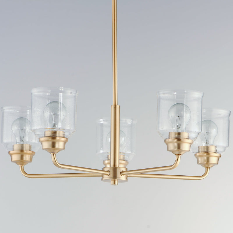 Acadia 5 Light Chandelier in Heritage