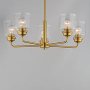 Acadia 5 Light Chandelier in Natural Aged Brass
