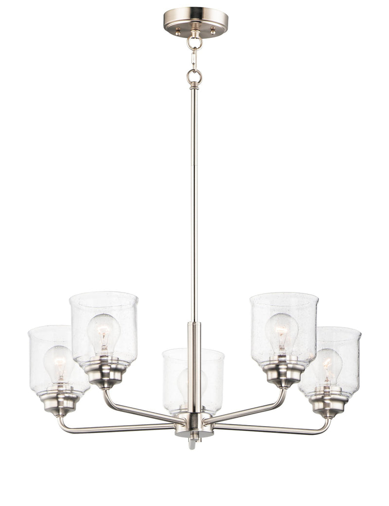 Acadia 5 Light Chandelier in Satin Nickel