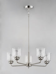 Acadia 5 Light Chandelier in Satin Nickel