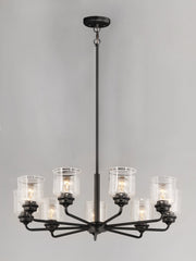 Acadia 8 Light Chandelier in Black