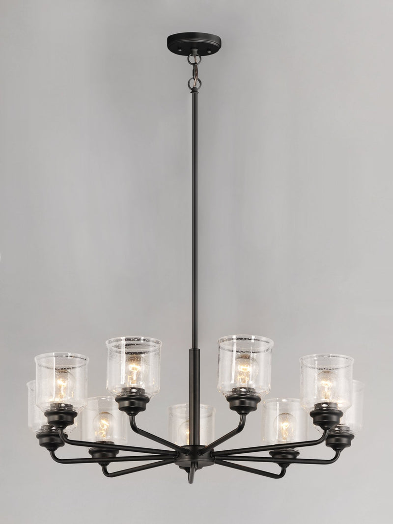 Acadia 8 Light Chandelier in Black