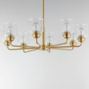 Acadia 8 Light Chandelier in Natural Aged Brass