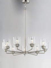 Acadia 8 Light Chandelier in Satin Nickel