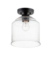 Acadia 1 Light Semi-Flush Mount in Black