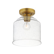 Acadia 1 Light Semi-Flush Mount in Natural Aged Brass