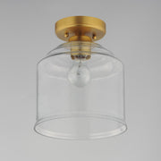 Acadia 1 Light Semi-Flush Mount in Natural Aged Brass