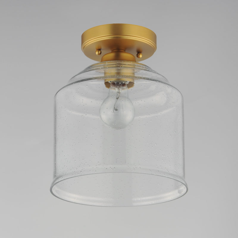 Acadia 1 Light Semi-Flush Mount in Natural Aged Brass