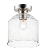 Acadia 1 Light Semi-Flush Mount in Satin Nickel