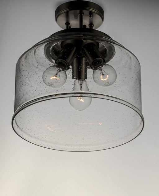 Acadia 3 Light Semi-Flush Mount in Black