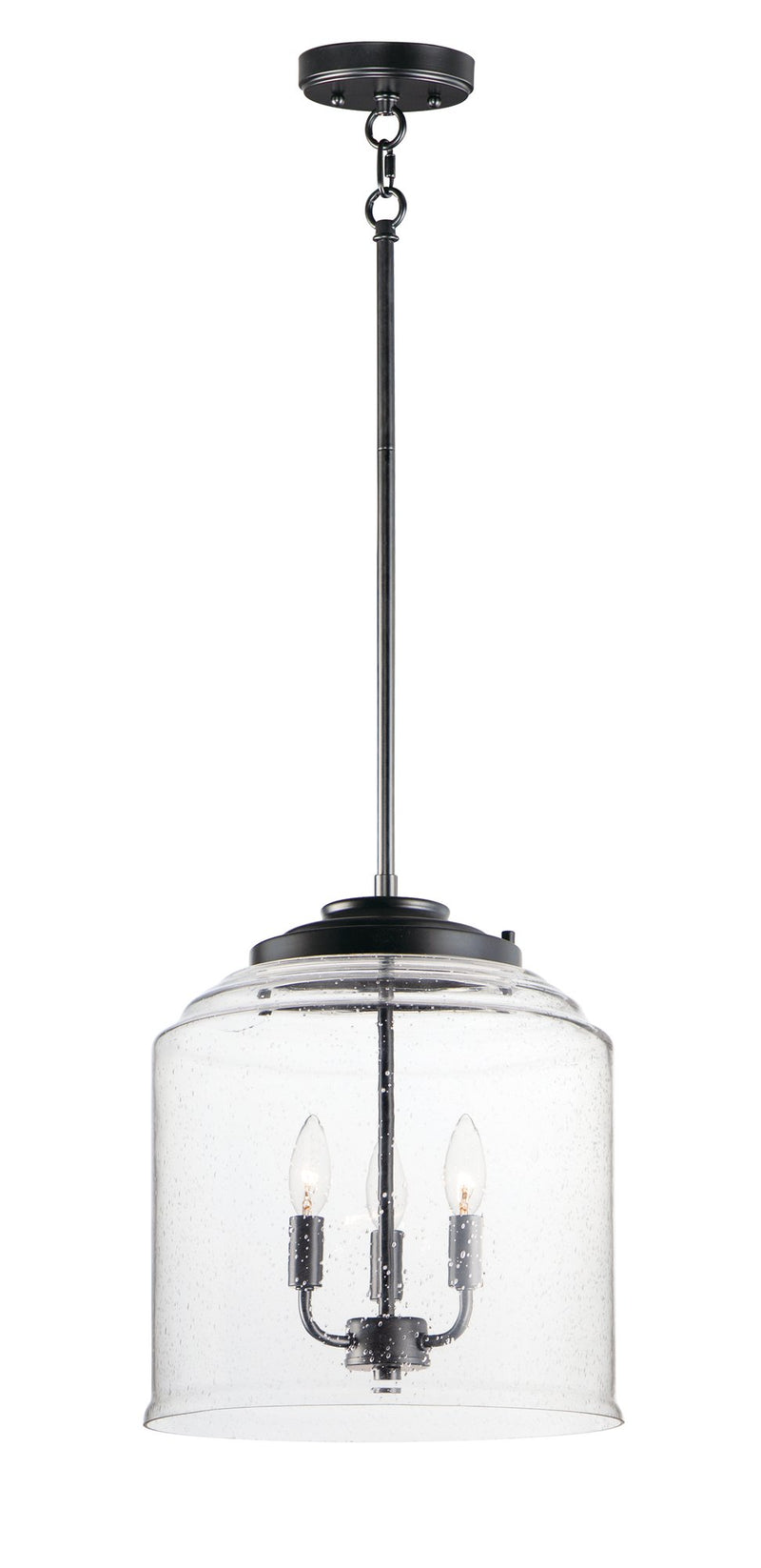 Acadia 3 Light Pendant in Black