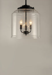 Acadia 3 Light Pendant in Black