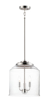 Acadia 3 Light Pendant in Satin Nickel