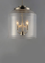Acadia 3 Light Pendant in Satin Nickel