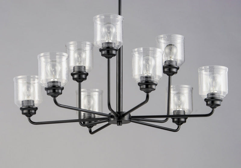Acadia 9 Light Chandelier in Black