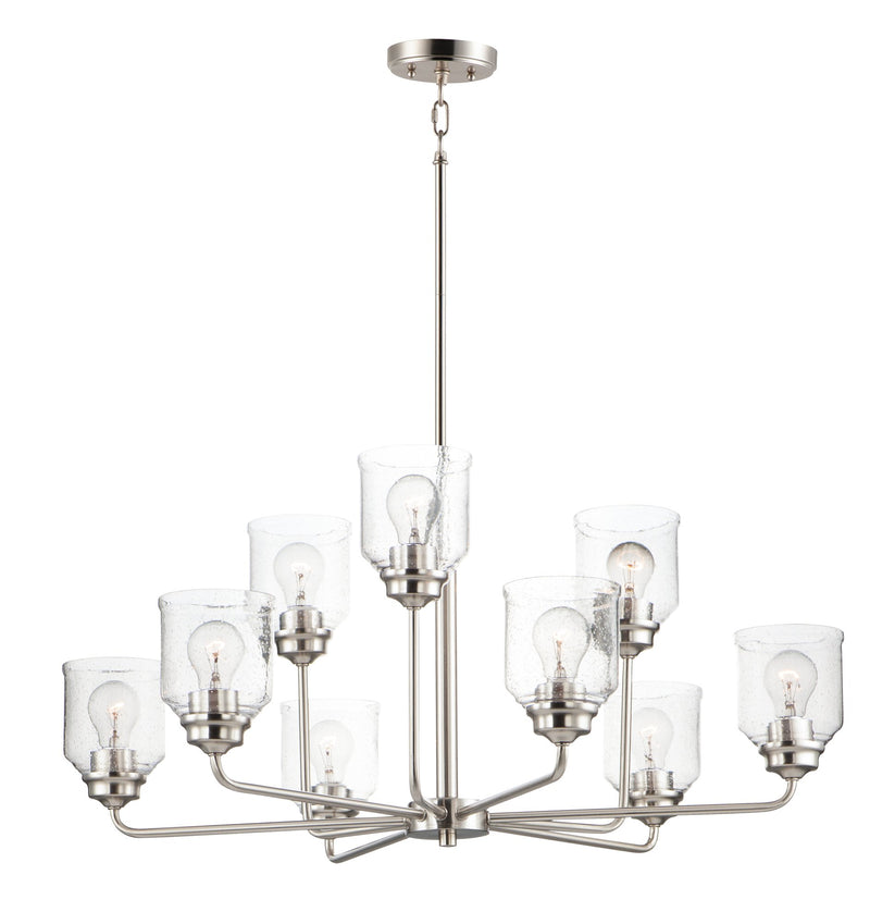 Acadia 9 Light Chandelier in Satin Nickel