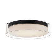 Duo 16" LED Flush Mount in Black