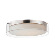 Duo 16" LED Flush Mount in Satin Nickel