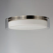 Duo 16" LED Flush Mount in Satin Nickel