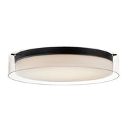 Duo 20" LED Flush Mount in Black