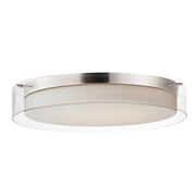 Duo 20" LED Flush Mount in Satin Nickel