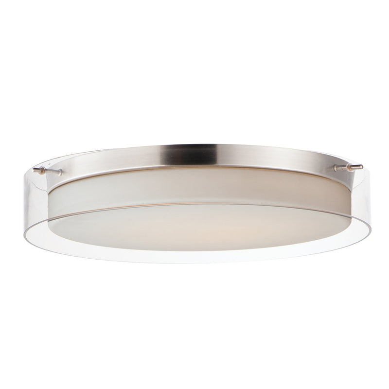 Duo 20" LED Flush Mount in Satin Nickel