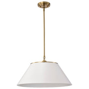 Dover 3-Light Pendant in White and Vintage Brass