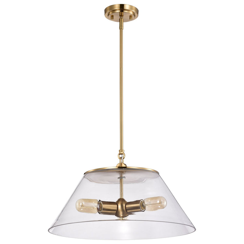 Dover 3-Light Pendant in Vintage Brass