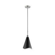Tango Mini Pendant in Matte Black and Polished Nickel