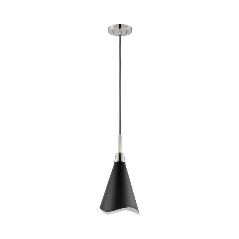 Tango Mini Pendant in Matte Black and Polished Nickel
