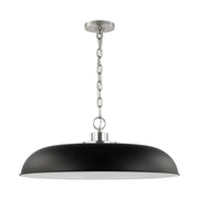 Colony 24" Pendant in Matte Black and Polished Nickel
