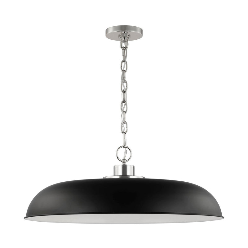 Colony 24" Pendant in Matte Black and Polished Nickel