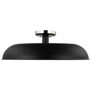 Colony 24" Semi-Flush Mount in Matte Black and Polished Nickel