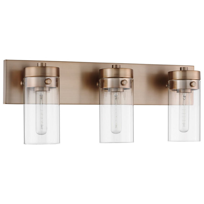Intersection 3-Light Bath Vanity Light in Burnished Brass