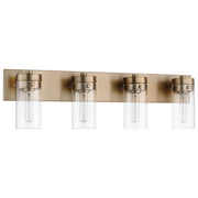 Intersection 4-Light Bath Vanity Light in Burnished Brass