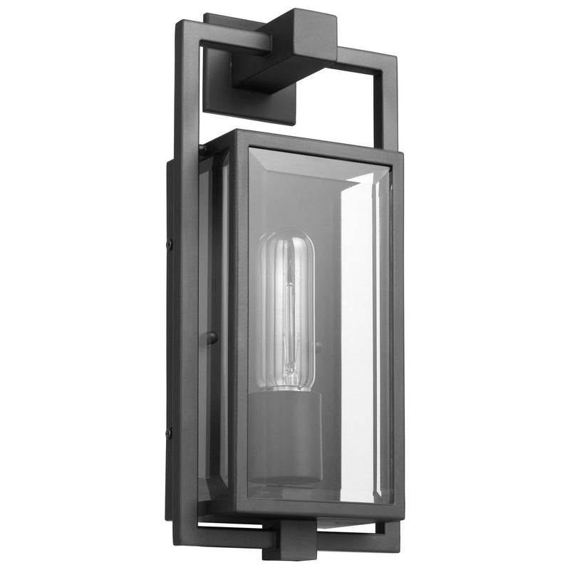 Exhibit 14" Outdoor Wall Lantern in Matte Black