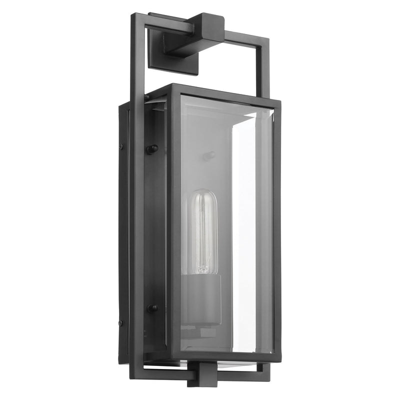 Exhibit 17" Outdoor Wall Lantern in Matte Black