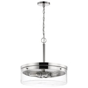 Intersection 3-Light Pendant in Polished Nickel