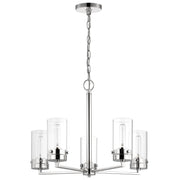 Intersection 5-Light Chandelier in Polished Nickel