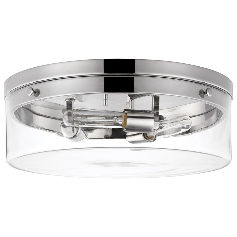 Intersection 3-Light Flush Mount in Polished Nickel